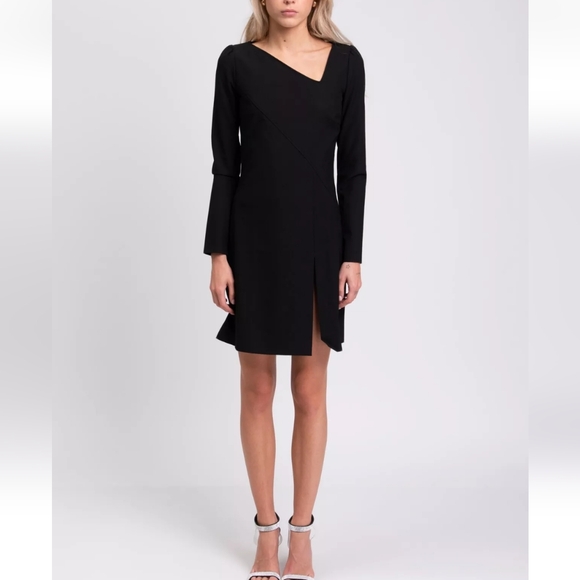 RRP €540 JUST CAVALLI Mini Dress IT40 US4 UK8 S Asymmetric Neck Made in Italy 🇮 - Picture 3 of 8